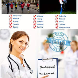 Chaussettes de compression pour hommes, chaussettes de sport, de course, de football, de basket-ball, de cyclisme, pour varices, diabète, circulation sanguine - Product Image 5