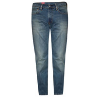 Casual Regular Fit Recto Ligero Hombres Jeans Cierre de cordón Lona de mezclilla de alta calidad