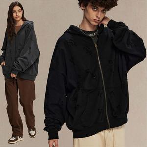 Vente en gros 100% coton 310gsm pull à capuche surdimensionné unisexe polaire doux broderie ample grande taille maillot d'hiver pour hommes - Product Image 6