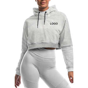 Vente en gros de sweat-shirt de sport 100% coton personnalisé de haute qualité pour femmes pull-over à capuche de gymnastique pour femmes - Product Image 2