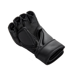 Gants d'entraînement de boxe et de MMA demi-doigts en cuir de vachette pour les arts martiaux et le sparring pour hommes - Product Image 3