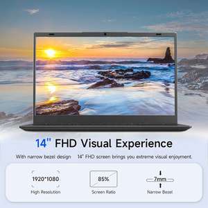 Petit ordinateur portable 14 pouces Windows 10 Quad Core Intel Écran 144 Hz Ratio d'affichage 16 Go de RAM 256 Go de stockage SSD+HDD Nouvel ordinateur portable Clavier anglais américain - Product Image 5