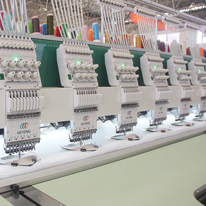 Machine à broder industrielle informatisée à 28 têtes pour broderie 3D en relief sur casquettes et panneaux de chapeaux - Product Image 2