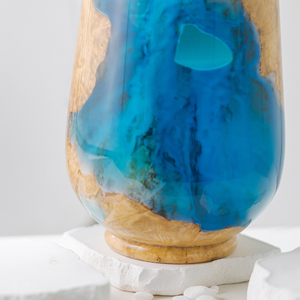 Florero de resina, fábrica de exportación, jarrón de epoxi, jarrón de lujo, resina personalizada, flores de resina epoxi, mesa de decoración del hogar, regalo de Navidad - Product Image 3