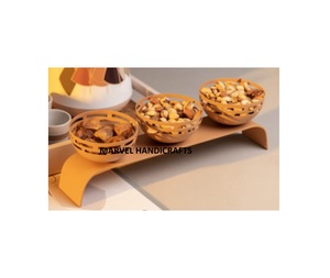 NEW METAL HANDICRAFTS SERVING TRAY SERVING DATES for EID RAMADAN <b>GIFT</b> KITCHENWARE DINNERWARE SERVING DISHES RAMADAN TRAY - Product Image 1