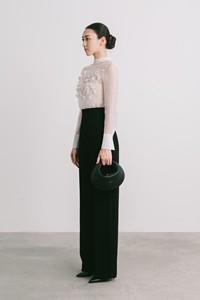 คุณภาพดีทนทาน SIKA กางเกงขากว้าง 60% อะซิเตท 40% โพลีเอสเตอร์ขายส่งราคาสีดําตรงกางเกงผู้หญิง WHITEANT เวียดนาม - Product Image 3