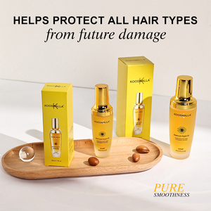 KooSwalla <span class=keywords><strong>Olio</strong></span> di <span class=keywords><strong>Argan</strong></span> Professionale 50ml/100ml per Cura dei Capelli, Idratante e Lucidante, Etichetta Privata OEM, Siero per Capelli all'Ingrosso - Product Image 5
