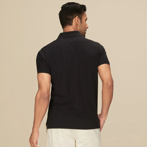 Camiseta en blanco, camisetas, venta al por mayor, logotipo Oem, algodón liso, tamaño, cuello redondo, hombres, alta calidad, 100, estampado personalizado, seda azul - Product Image 5