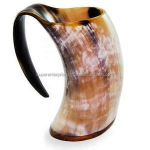 Taza de cuerno Natural para beber cerveza, decoración de fiesta para interior, diseño único, taza para beber - Product Image 1