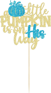 Decoración de pastel de calabaza con purpurina, pequeña calabaza en su camino, decoración de Baby Shower para fiesta de otoño o Halloween para niños y niñas - Product Image 4