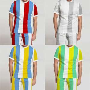 Conjunto de Camiseta y Pantalones Cortos Unisex de Venta Caliente, Estampado Personalizado, Algodón Elástico de Secado Rápido, Talla Grande, Diseño Sólido con Logotipo - Product Image 6