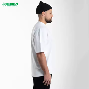 Heavyweight 100% Cotton <b>Plain</b> Custom Printed Blank <b>White</b> Eco-Friendly Anti-Wrinkle Plus Size Men's Oversized T-Shirts - Product Image 3