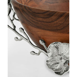 Nouveau moderne vaisselle nourriture salade bol de service blanc orchidée bois saladier bol décoratif pour la maison hôtel ustensiles de cuisine accessoires - Product Image 3