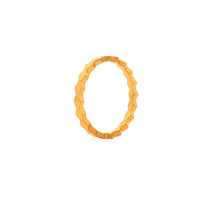 (Precio Solo Es Por El Trabajo) Anillo De Compromiso Y Matrimonio De Oro Amarillo Puro De 18K, 22K, 24K Para Mujer, Diseño De Banda Delgada De 0.2cm, 2.52g - Product Image 3