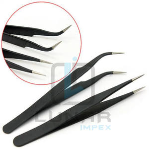 Juego de pinzas de extensión de pestañas de acero inoxidable Rendimiento de larga duración Características antiestáticas antideslizantes Personalizar opciones de color - Product Image 5