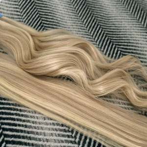 Extensions de cheveux à clipser 21 pouces 51/60 Blond Platine Champagne Mixte 10A Cheveux Humains Brésiliens Remy - Product Image 4