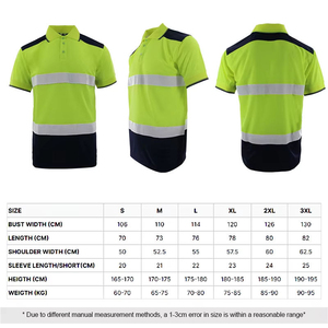 เสื้อโปโลแขนสั้นสำหรับผู้ชายเสื้อทำงานผ้าตาข่ายมองเห็นได้ชัดเจนพร้อมโลโก้ตามสั่ง - Product Image 6