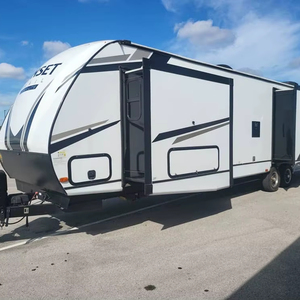 Caravane teardrop tout-terrain personnalisée 2022 Crossroads S-u-n-s-e-t T-r-a-i-l 330SI avec remorque de camping-car coulissante - Product Image 1