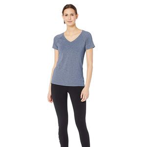 Camisetas de fibra de bambú de algodón transpirable con estampado deportivo y de calle de diseñador personalizado XL para mujer, gasa de estilo informal para el verano - Product Image 3