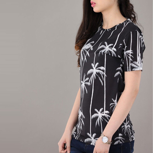 Camiseta de secado rápido con impresión por sublimación personalizada de alta calidad para mujer, camiseta hecha a medida con estampado por sublimación de poliéster 100% para mujer - Product Image 4