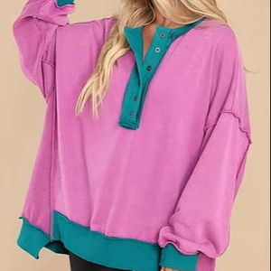 Sudadera de Forro Polar para Mujer, Estilo Preppy, Holgada, Informal, Anti-Pilling, Diseño Personalizable - Product Image 1