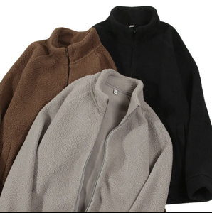 Chaqueta polar informal personalizada para hombre, sudadera gruesa cálida para otoño e invierno con cuello levantado, ropa de abrigo de invierno - Product Image 3