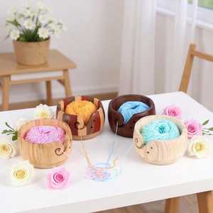 Handmade Solid Wooden Portable Yarn <b>Bowl</b> | Smooth Polished <b>Knitting</b> Yarn Holder Spiral Cut for Tangle-Free Use Eco-Friendly - Product Image 5