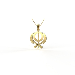 Ishi เพชร18K ทอง Khalsa Warrior Lab ปลูกจี้เพชร - Product Image 4