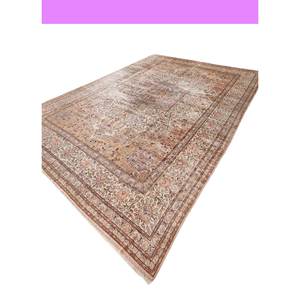 Alfombras de Seda Anudadas a Mano Gulmarg Pae-6216, Medallón Rosa Púrpura para el Hogar, Rectángulo de 9x12 para Pasillo, Decoración de Sala de Estar - Product Image 2