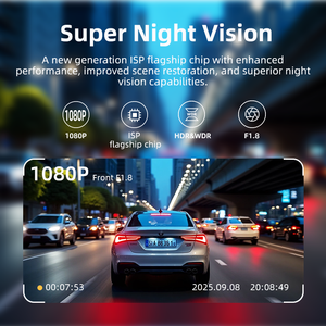 Dubbele Lens Zwarte Doos HD 720P Dashcam 3-Kanaals Auto DVR Dashcam met LCD Scherm Auto Camcorder voor Kinderbewaking in de Auto - Product Image 3