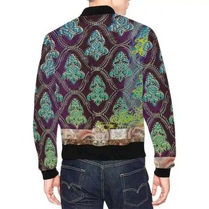 Chaqueta de bombardero de vuelo con patrón de bordado cómodo clásico de moda para hombres al por mayor con colores y tamaños personalizados - Product Image 2