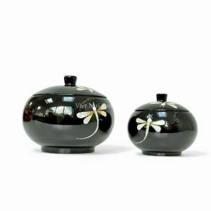 Pot en laque fait à la main, pot de rangement décoratif pour la maison, la table, la cuisine, la salle de bain, usage quotidien - Product Image 1