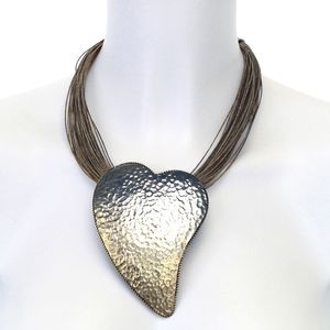 Collier fantaisie en métal fait à la main et en coton pour femme à plusieurs couches, joli cadeau de mariage X Mas - Product Image 3