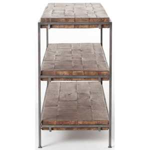 Bibliothèque rétro rétro vintage simple en fer avec supports de rangement en bois massif meubles de maison bibliothèques pour bibliothèque école métal matériel - Product Image 3