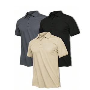 Transpirable al por mayor 100% algodón hombres polos uniforme bordado impresión liso en blanco Casual Golf Polo camisa logotipo personalizado - Product Image 1