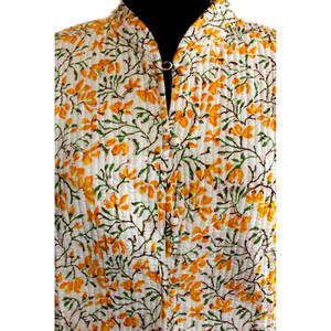 Chaqueta Acolchada Reversible Ligera para Mujer, de Algodón, con Estampado Floral, Ropa de Moda - Product Image 6