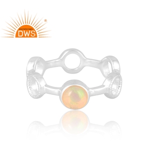 Hot Design 925 Sterling <b>Silver</b> Natural Ethiopian <b>Opal</b> Gemstone <b>Ring</b> Custom Design Jewelry For Women Gift For Her - Product Image 3