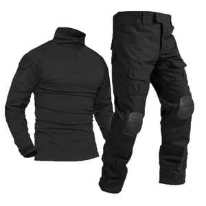 Traje Táctico Unisex de Talla Grande, Transpirable, de Alta Visibilidad, Camisa de Camuflaje de Algodón, Pantalones Cargo, Rodilleras, Ropa de Trabajo para Exteriores - Product Image 1