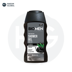 Biomen <span class=keywords><strong>Gel</strong></span> Doccia Idratante Professionale Carbonio Pulizia Profonda 3 in 1 per Capelli, Corpo e Viso 300ml - Product Image 1