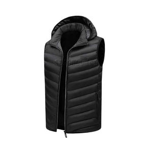 High Quality Men's Cotton Puffer Vest Jacket Brand Sleeveless Windbreaker <b>Waistcoats</b> Plus Size Waterproof Canvas for Winter - Product Image 1
