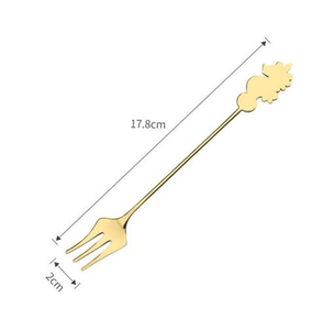 Tenedor de latón, cuchara, mesa, juego de cubiertos de latón decorativos para acero con espejo, mango de rosa, vajilla para restaurante, tenedor - Product Image 3