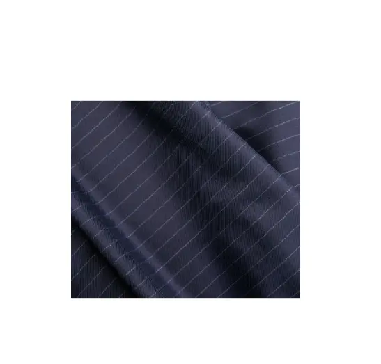 Tessuto per abiti in lana pettinata in twill di poliestere e cashmere a righe personalizzate premium per tessuto da uomo da donna dal venditore indiano