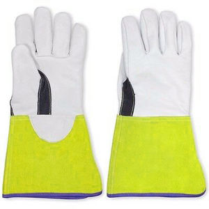 Gants de soudage personnalisés en cuir de chèvre noir de qualité supérieure/Nouveau dernier design 2025 Gants de soudage - Product Image 1