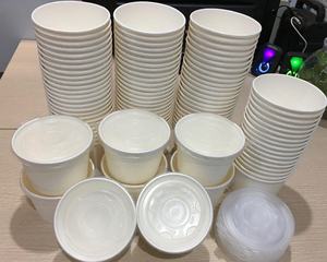 Bols en papier kraft résistants aux fuites et à l'huile, jetables, imprimés sur mesure, pour plats à emporter chauds, avec couvercle, qualité alimentaire - Product Image 4