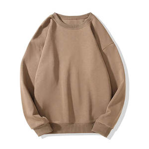 Haute qualité 430Gsm coton goutte épaule hommes sweat surdimensionné polaire col rond avec motif décoration pour l'hiver - Product Image 2