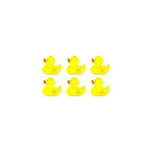 Lot de 6 canards en caoutchouc jaunes qui couinent, jouets de bain flottants pour animaux de compagnie - Product Image 1