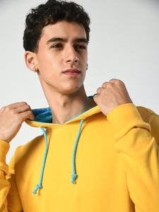 Sweat à capuche pour homme de qualité supérieure, 100% coton, doublé polaire pour l'hiver, uni, teinture unie, séchage rapide, respirant, confortable - Product Image 5