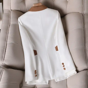 Ropa de calle de tendencia para mujer, chaqueta universitaria para mujer, chaqueta clásica de cuero para moto, chaqueta transpirable de cuero para mujer - Product Image 5