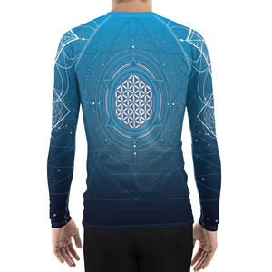 เสื้อรัดกล้ามเนื้อแขนยาวแบบสั่งทำขายส่งสำหรับผู้ชาย ผ้าระบายอากาศสำหรับออกกำลังกาย ผลิตตามแบบ ODM อุปกรณ์ป้องกัน - Product Image 2