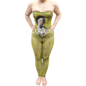 Vintage Madonna & Child Printed Corset with Matching Leggings Streetwear Fashion Clothing Manufacturer - Product Image 3